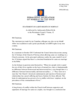 Statement by the Delegation of the Holy See on the International Day against Homophobia, Transphobia and Biphobia (IDAHOT), to be observed on 17 May