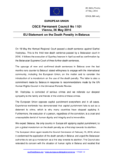 Statement by the Dutch EU Presidency on the death penalty in Belarus
