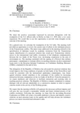 Statement by the Delegation of Moldova on the “5+2” discussions on the Transdniestrian settlement process in the Republic of Moldova, held in Berlin on 2 and 3 June 2016