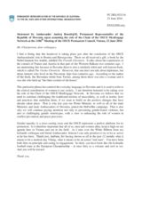 Statement by the Delegation of Slovenia on the handover of the chairmanship of the MenEngage alliance of non-governmental organizations