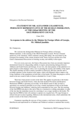 Statement by the Delegation of the Russian Federation in response to the address by the Minister for Foreign Affairs of Georgia, H.E. Mikheil Janelidze