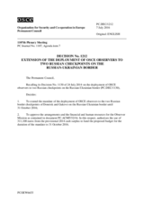 Permanent Council Decision No. 1212