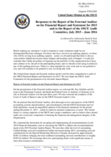 Statement by the Delegation of the United States of America in response to the Financial Report and Financial Statements for the Year Ended 31 December 2015 and the Report of the External Auditor and to the Annual Report of the Audit Committee