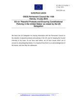 Statement by the Slovak EU Presidency on the peaceful protests and the ensuring of constitutional policing in the United States of America