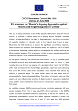 Statement by the Slovak EU Presidency on the Russia’s ongoing aggression against Ukraine and illegal occupation of Crimea