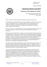 Statement by the Delegation of the United States of America on the current developments in Turkey