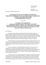 Statement by the Delegation of the Russian Federation in response to the update by Ambassador Martin Sajdik and to the report by Ambassador Ertugrul Apakan