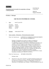 Journal de la 1106ème séance plénière du Conseil