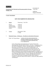 Journal der 1107. Plenarsitzung des Ständigen Rates 