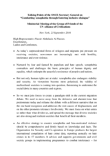 Talking Points of the OSCE Secretary General