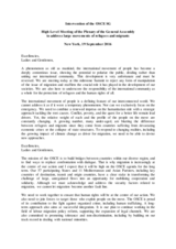 Intervention of the OSCE Secretary General Lamberto Zannier