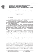 Statement by the Delegation of Armenia on the non-implementation of commitments to non-use of force by Azerbaijan