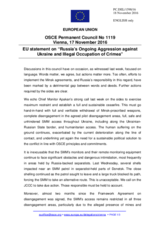 Statement by the Slovak EU Presidency on the Russia’s ongoing aggression against Ukraine and illegal occupation of Crimea