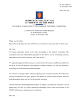 Statement by the Delegation of Norway in response to the presentations by the Chairpersons of the Security Committee; the Economic and Environmental Committee; and the Human Dimension Committee