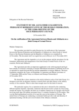 Statement by the Delegation of the Russian Federation in response to the statements by delegations on the ratification of the so-called agreement between the RF and Sokhumi occupation regime on the creation of a joint group of military forces