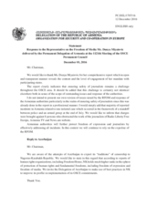 Statement by the Delegation of Armenia in response to the report by the Representative on Freedom of the Media, Ms. Dunja Mijatović