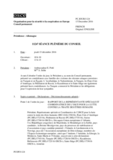 Journal de la 1124ème séance plénière du Conseil