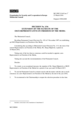 Ministerial Council Decision No. 1/16