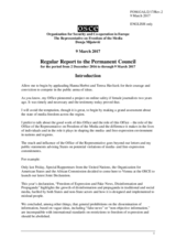 Report by the OSCE Representative on Freedom of the Media, Ms. Dunja Mijatović