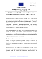 Statement by the Maltese EU Presidency on the closing of the so-called crossing points in the occupied Abkhazia region of Georgia