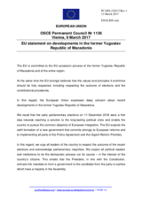 Statement by the Maltese EU Presidency on the political situation in the former Yugoslav Republic of Macedonia